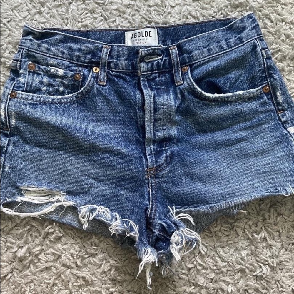 Agolde Parker Vintage Cut Off Denim Shorts